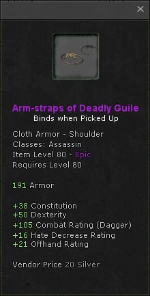 Shoulders: Arm-Straps of Deadly Guile