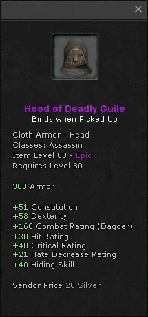 Head: Hood of Deadly Guile