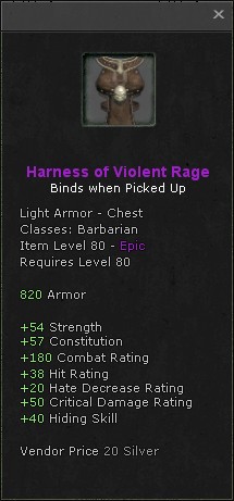 Chest: Harness of Violent Rage