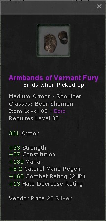 Shoulders: Armbands of Vernant Fury
