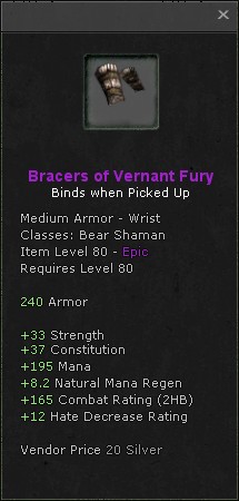 Wrists: Bracers of Vernant Fury
