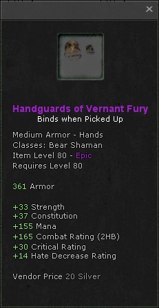 Hands: Handguards of Vernant Fury