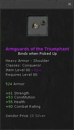 Shoulders: Armbands of the Triumphant