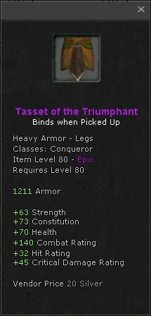 Legs: Tasset of the Triumphant