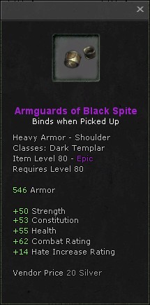 Shoulders: Armbands of Black Spite