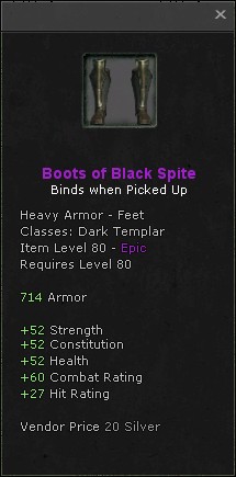 Feet: Boots of Black Spite
