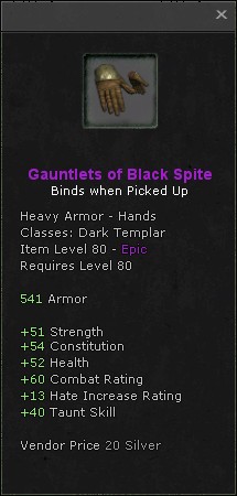 Hands: Gauntlets of Black Spite