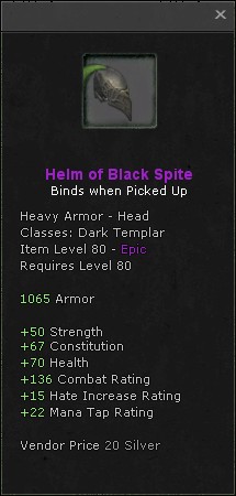 Head: Helm of Black Spite
