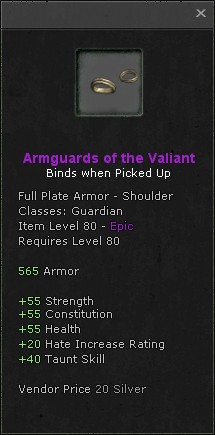 Shoulders: Armguards of the Valiant