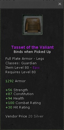 Legs: Tasset of the Valiant