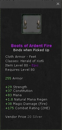 Feet: Boots of Ardent Fire