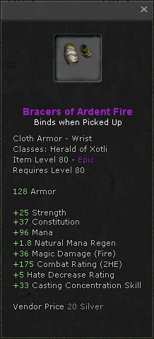 Wrists: Bracers of Ardent Fire
