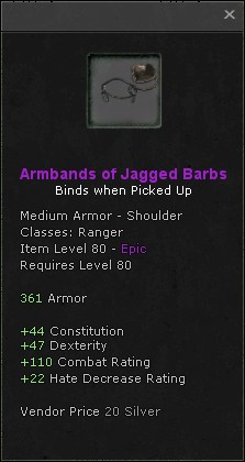 Shoulders: Armbands of Jagged Barbs