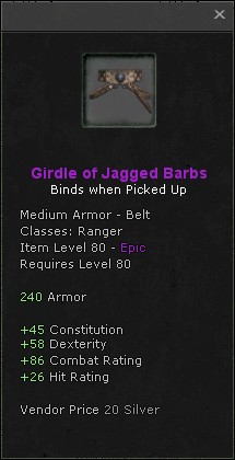 Belt: Girdle of Jagged Barbs