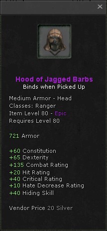 Head: Hood of Jagged Barbs