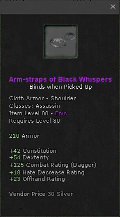 Shoulders: Arm-Straps Of Black Whispers
