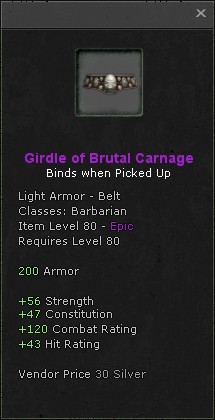 Belt: Girdle of Brutal Carnage