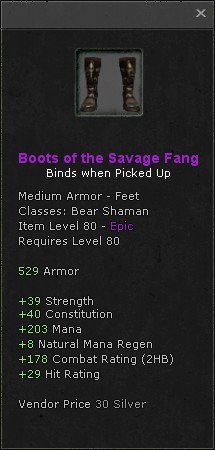 Feet: Boots of the Savage Fang