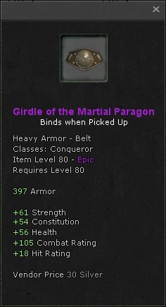 Belt: Girdle of the Martial Paragon