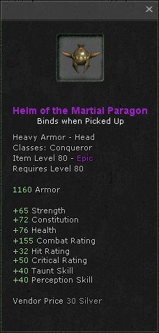 Head: Helm of the Martial Paragon