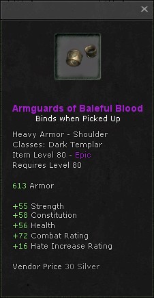 Shoulders: Armguards of Baleful Blood