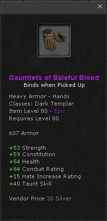 Hands: Gauntlets of Baleful Blood
