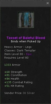 Legs: Tasset of Baleful Blood