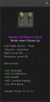 Feet: Boots of Heroic Soul