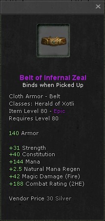 Belt: Belt of Infernal Zeal