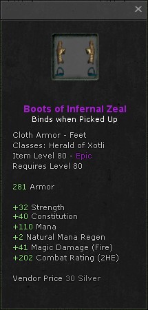Feet: Boots of Infernal Zeal