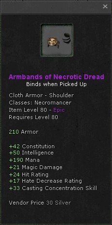 Shoulders: Armbands of Necrotic Dread