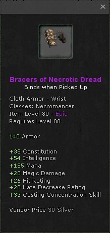 Wrists: Bracers of Necrotic Dread