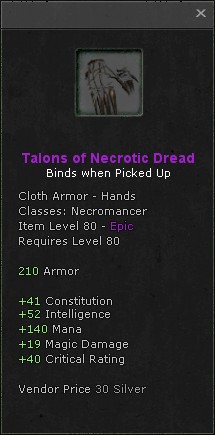 Hands: Talons of Necrotic Dread