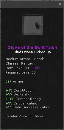 Hands: Glove of the Swift Talon