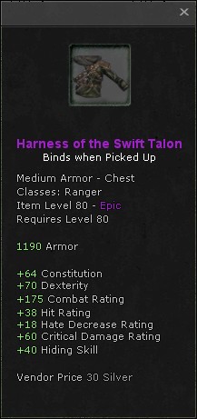 Chest: Harness of the Swift Talon
