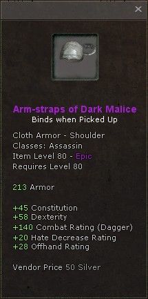 Shoulders: Arm-straps of Dark Malice