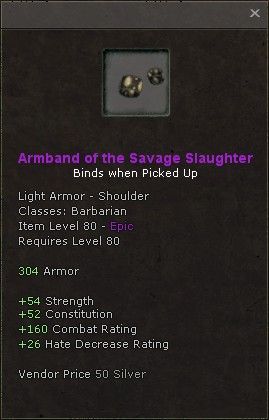 Shoulders: Armband of the Savage Slaughter