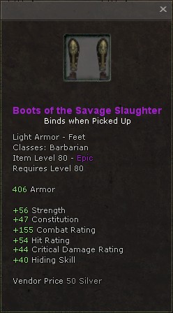 Feet: Boots of the Savage Slaughter