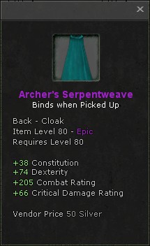 Cloak: Archer's Serpentweave