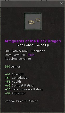 Shoulders: Armguards of the Black Dragon