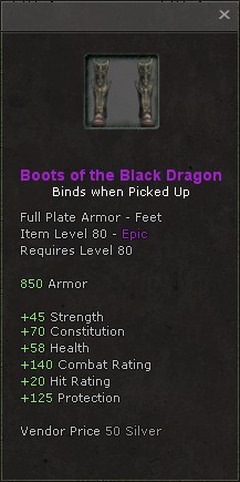 Feet: Boots of the Black Dragon