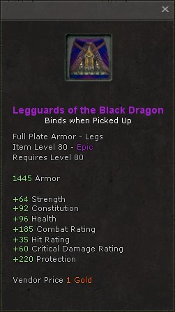 Legs: Legguards of the Black Dragon