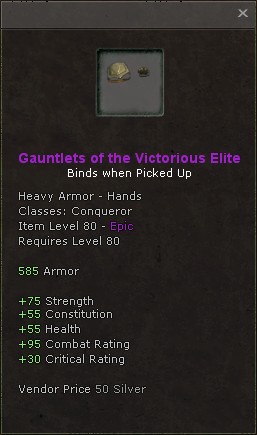 Hands: Gauntlets of the Victorious Elite