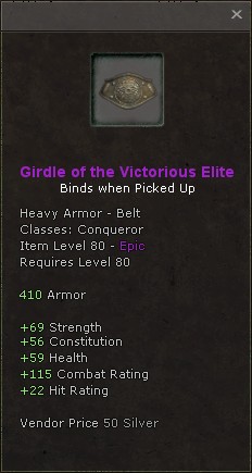 Belt: Girdle of the Victorious Elite