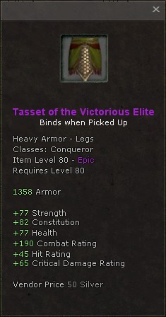 Legs: Tasset of the Victorious Elite