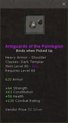 Shoulders: Armbands of the Painlegion