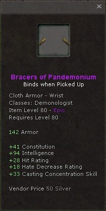 Wrists: Bracers of Pandemonium