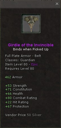 Belt: Girdle of the Invincible