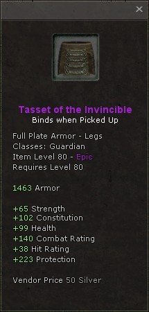 Legs: Tasset of the Invincible