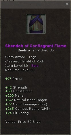 Legs: Shendoh of Conflagrant Flame